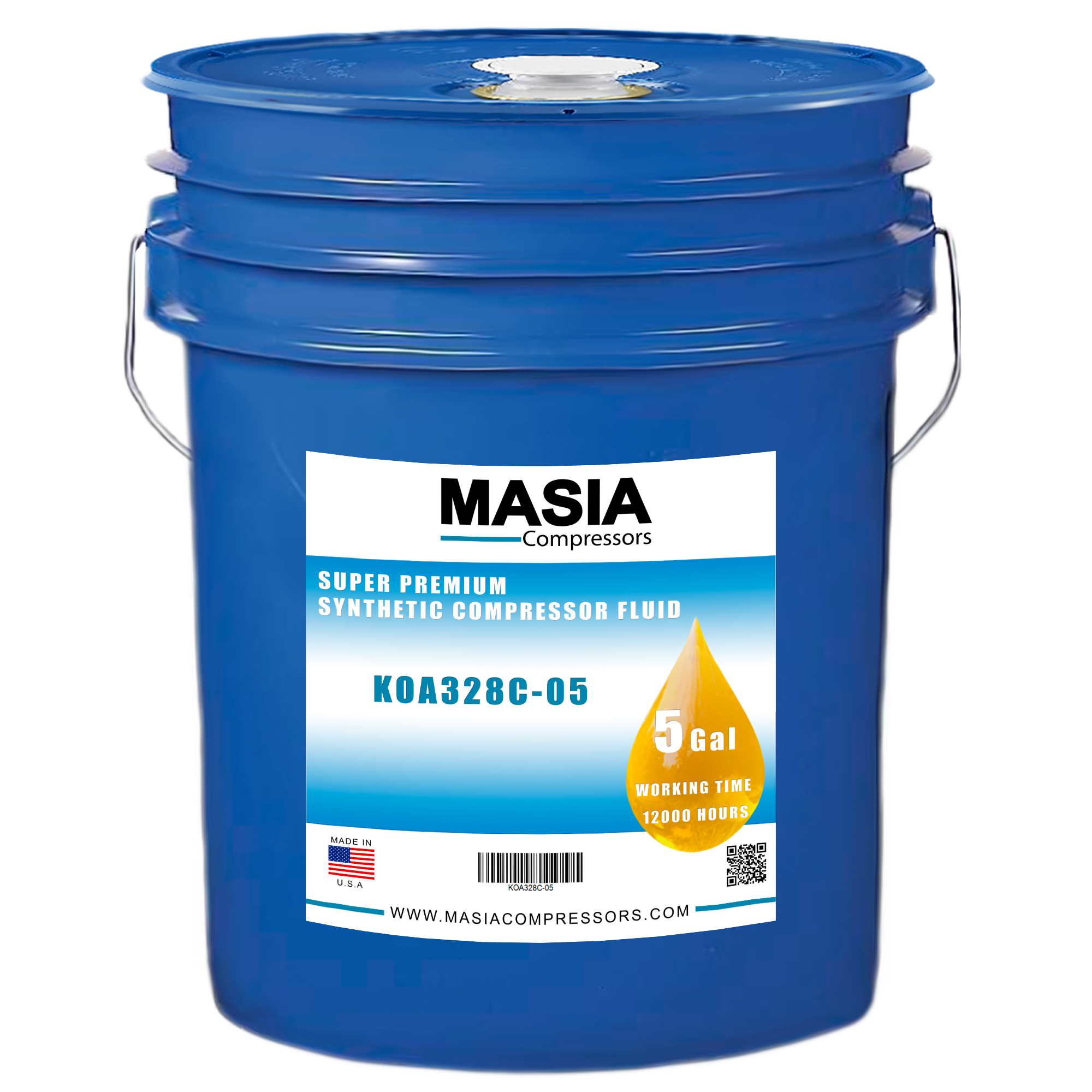 KOA328C-05 Masia Compressors Lubricant - 5-gal Pail