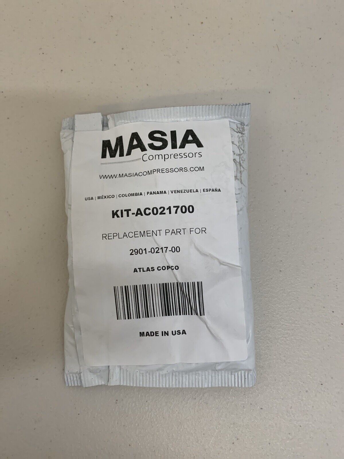 ATLAS COPCO OIL STOP VALVE KIT 2901-0217-00 / 2901021700 (NEW NO BOX)