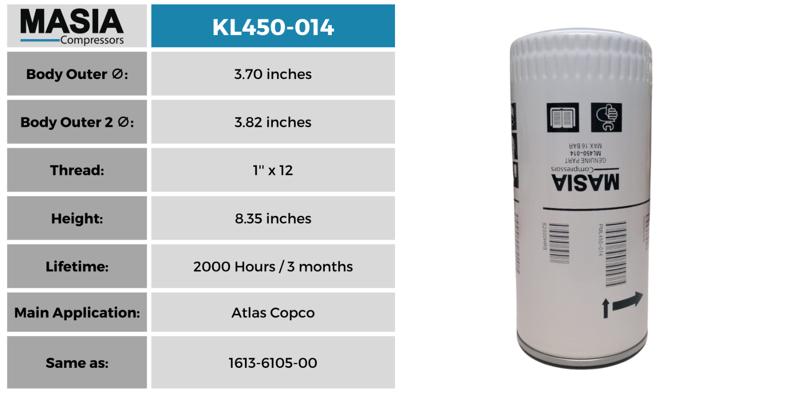 54672654 Filtro de aceite Ingersoll Rand