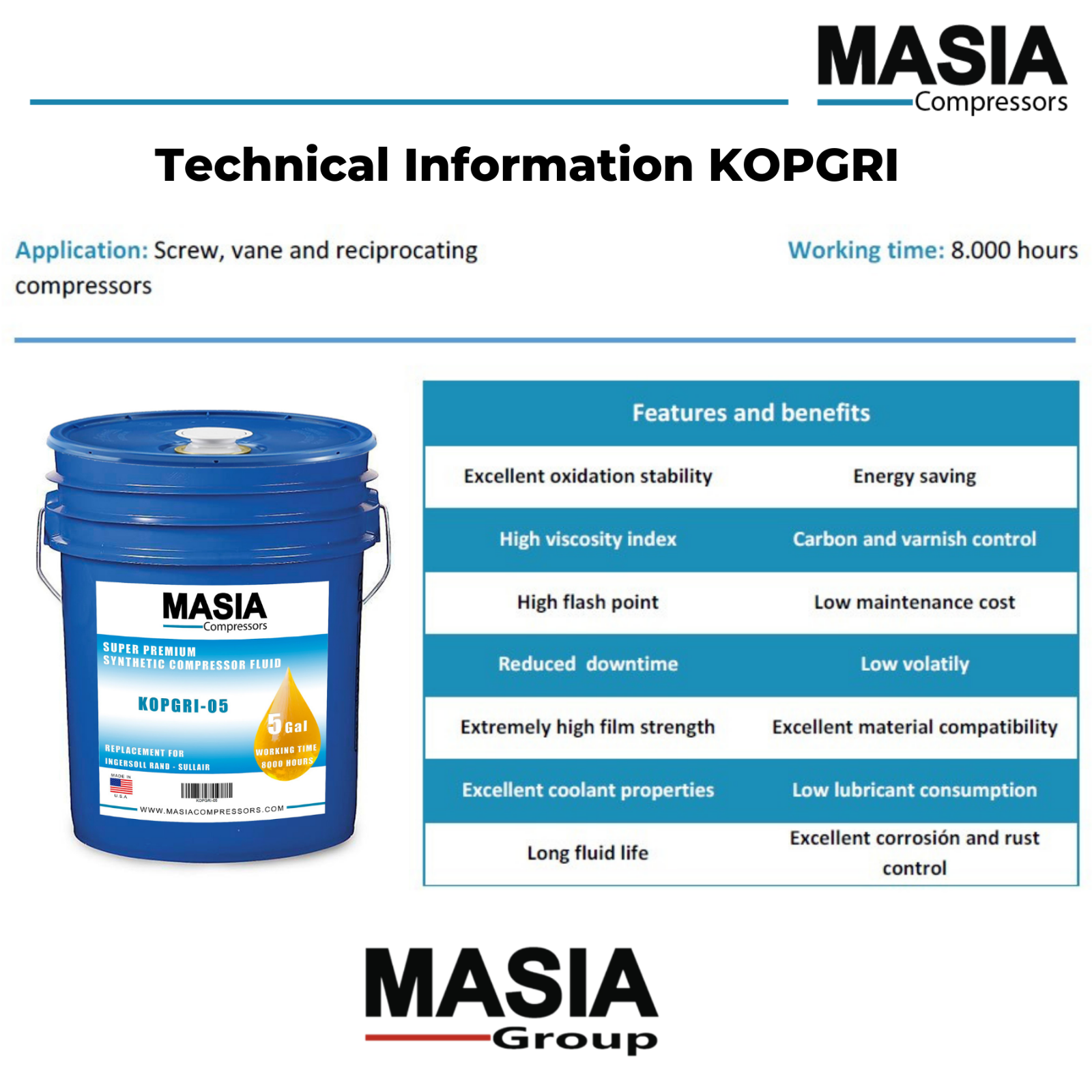 Lubricante refrigerante Summit Supra fabricado en EE. UU. Base no polimérica ISO 46 sintético 4 galones