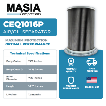 124487-024 Air/Oil Separator Compatible with Quincy