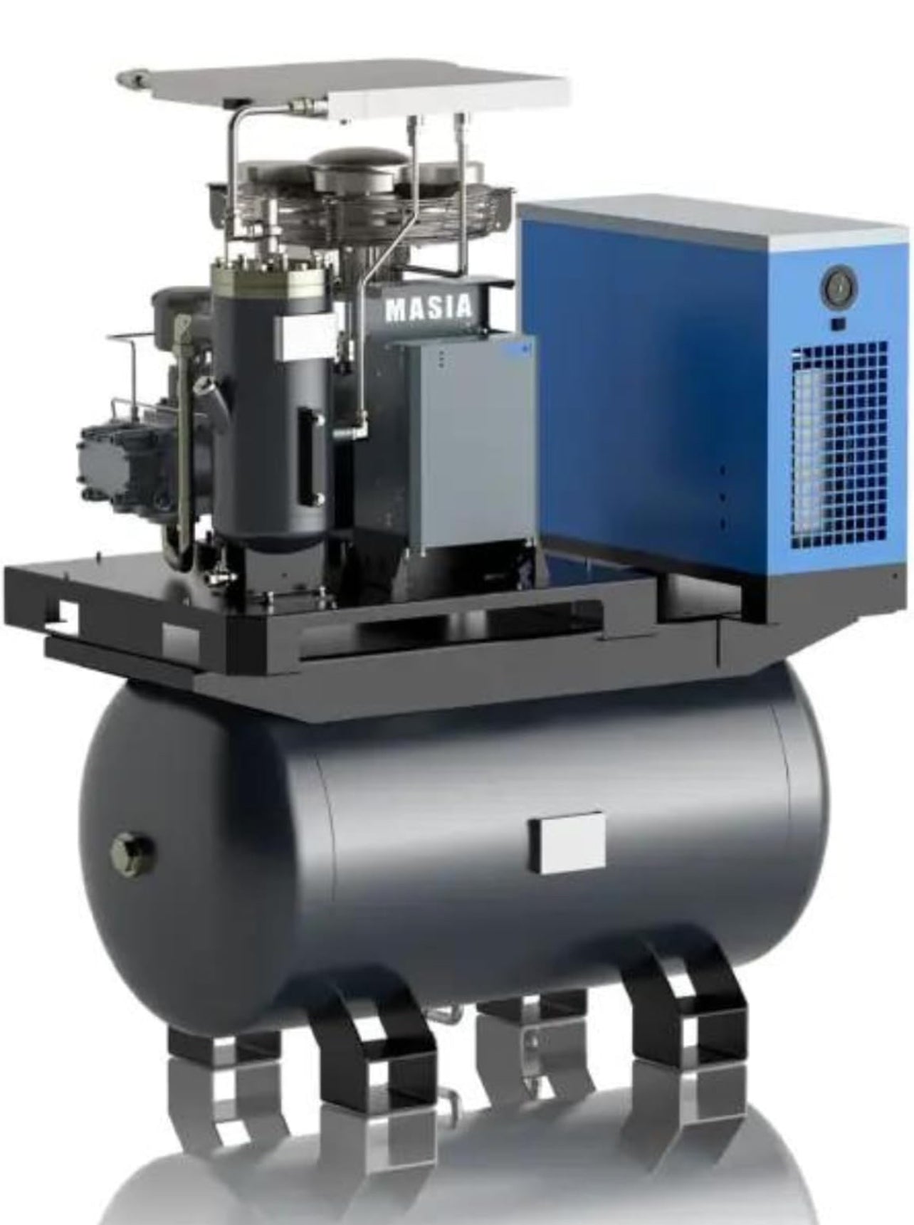 Masia MNA Series VSD Screw Air Compressor, 10 HP, 41 CFM, 147 PSI, 220V / 3ph