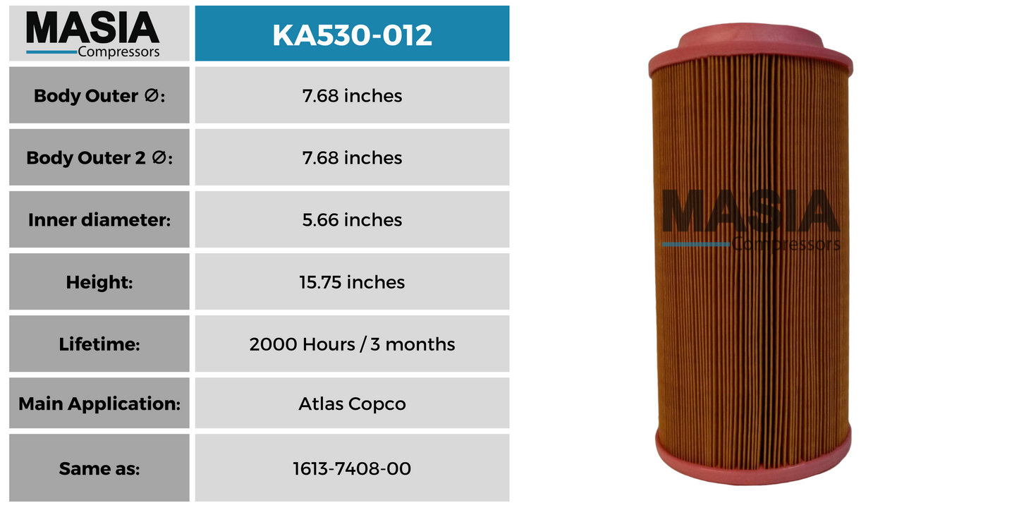 0.0027323 Air Filter Compatible with Woodward