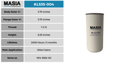 2-415 Oil Filter Compatible with Smith Compressor