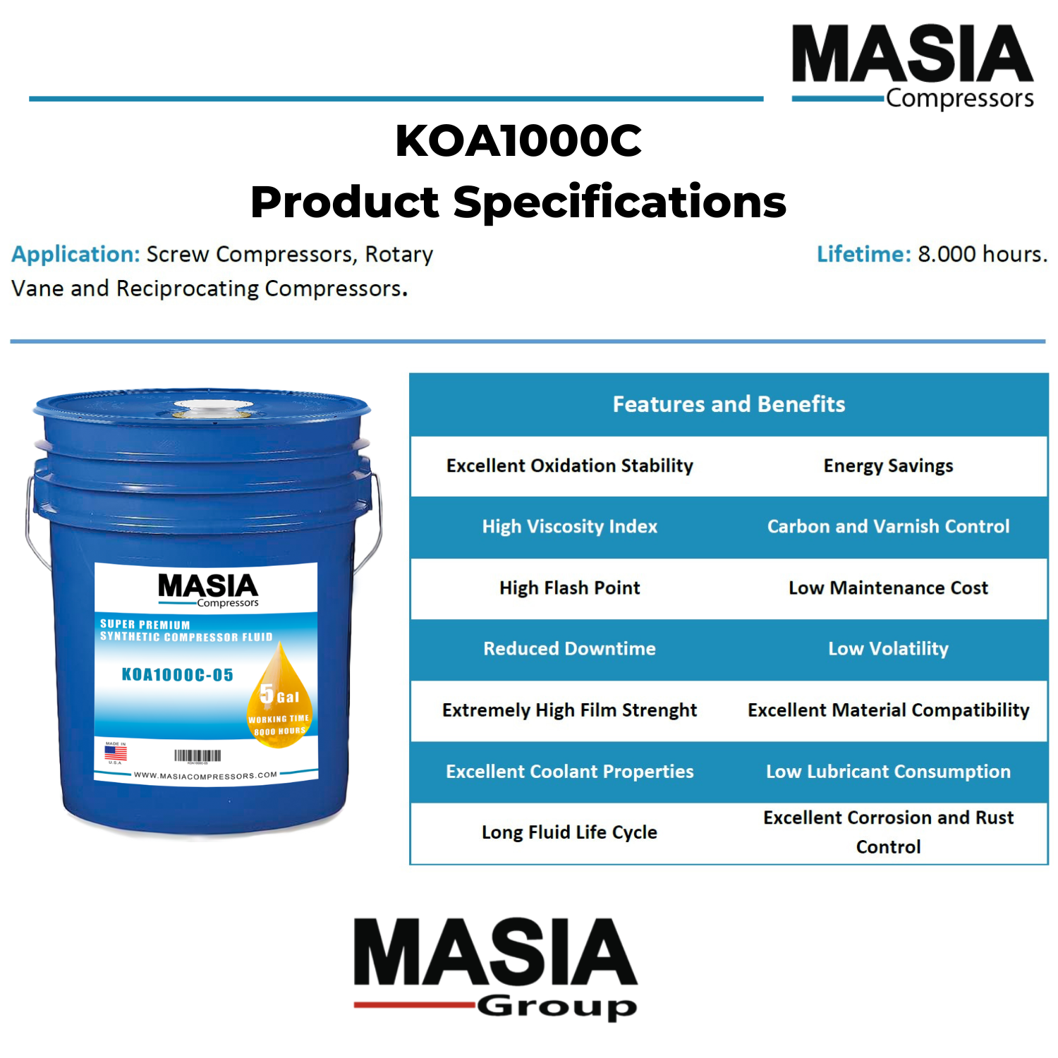 Rarus 827 Lubricant for Compressor Compatible with Mobil - 6 gal