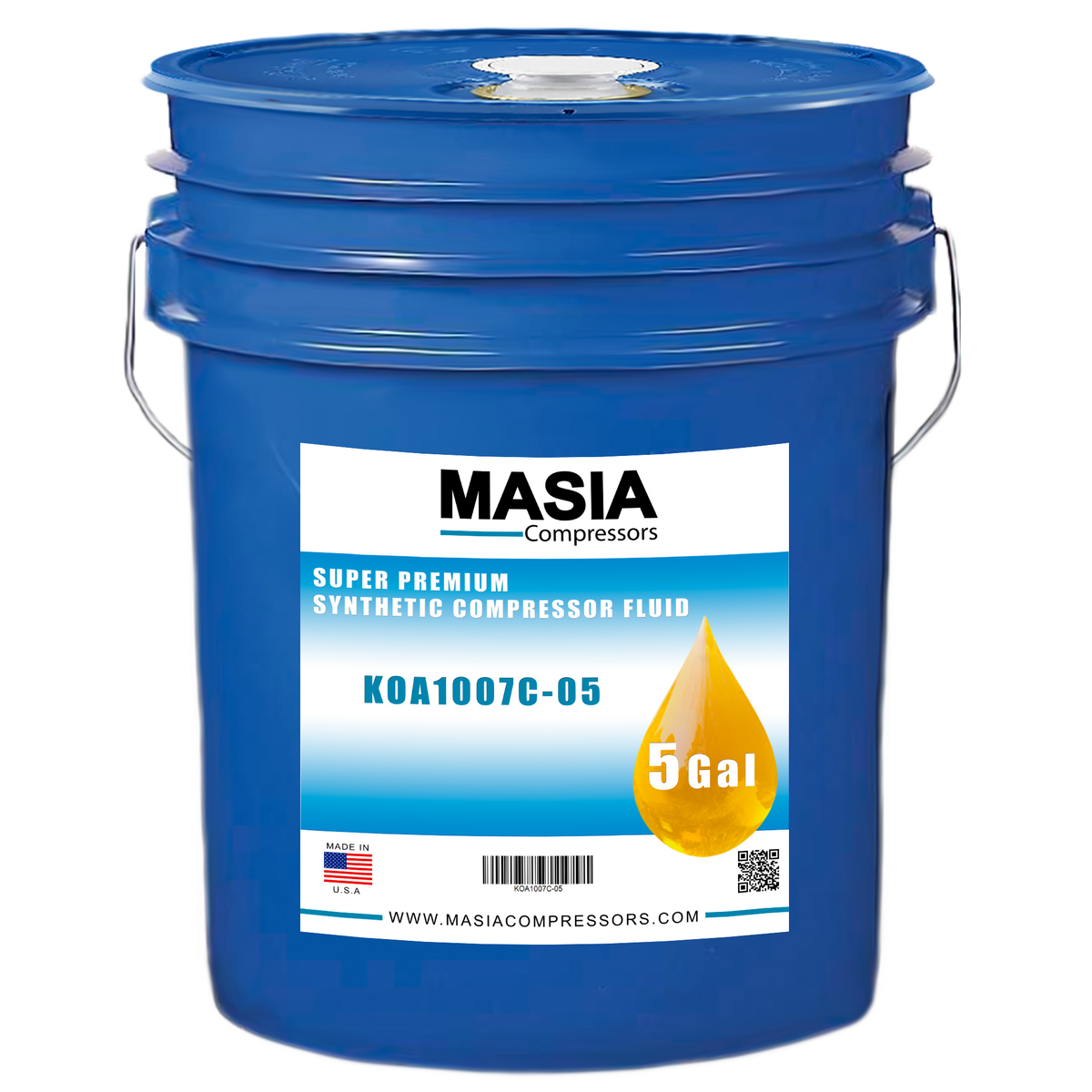 250029-012 LLL-4-100 Lubricante Sullair - Base sintética ISO 100 PAO - Cubo de 5 galones