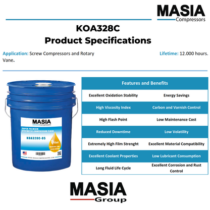 00051-005 Lubricant for Compressor Compatible with Sullivan Palatek - 5 gal