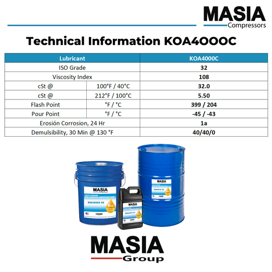 KOA4000C-330 Masia Compressors Lubricant - 330 gal