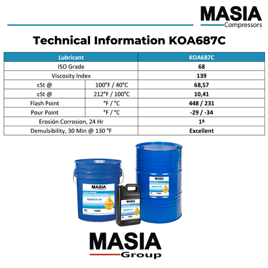 KOA687C-330 Masia Compressors Lubricant - 330 gal