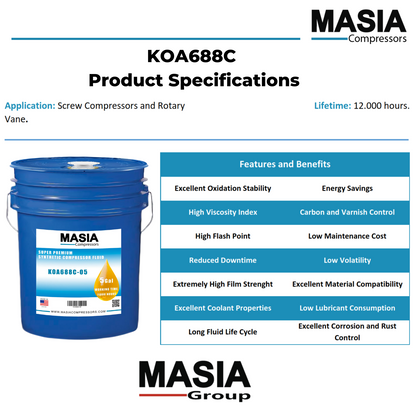 XHP-605 Lubricant for Compressor Compatible with Ingersoll Rand - 55 gal