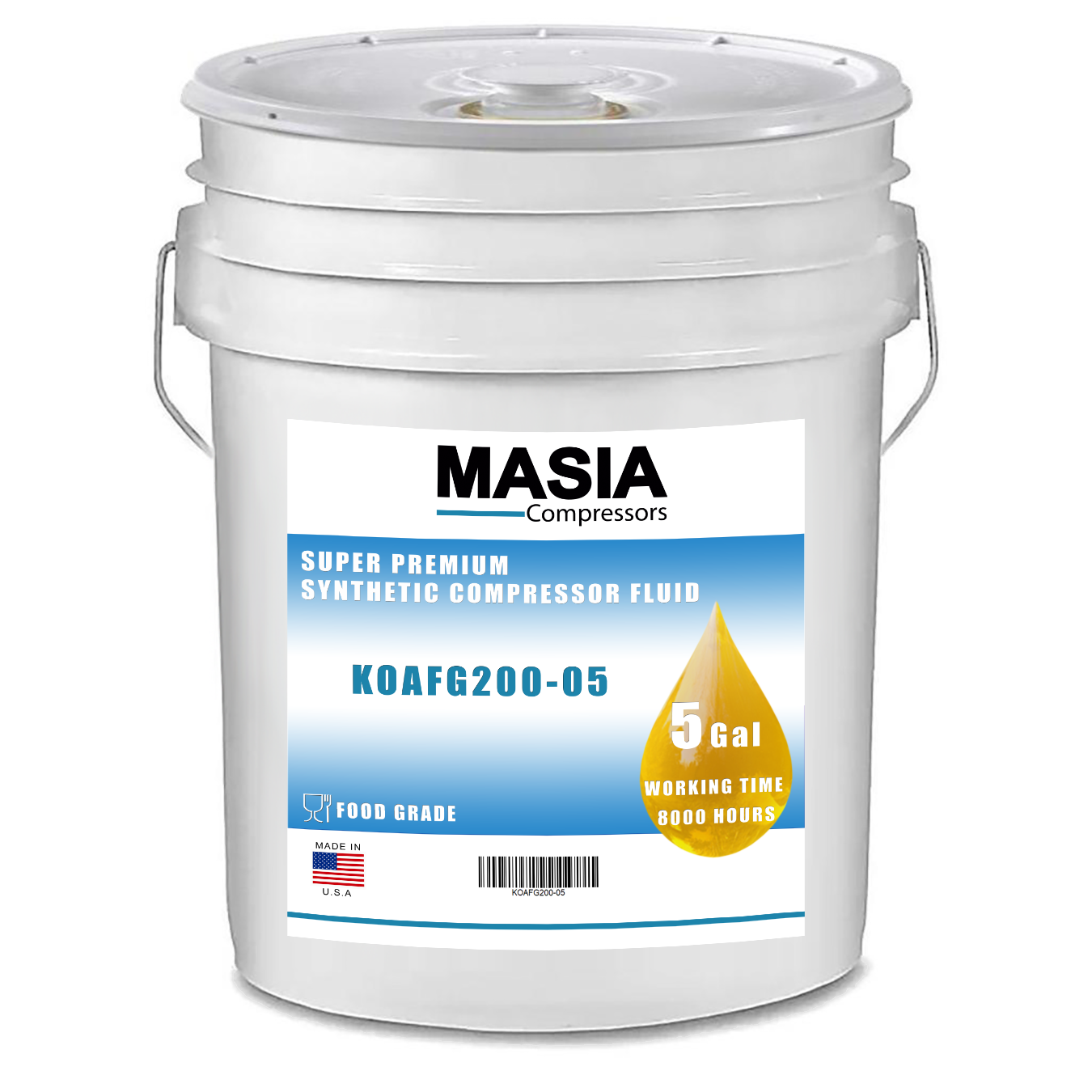 1310-2036-21 RX Food Grade Lubricant Compatible with Atlas Copco - 5 gal