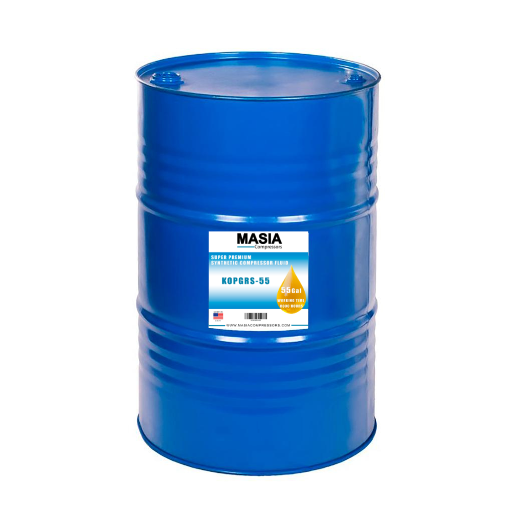 KOPGRS Masia Compressors Lubricant, Synthetic Oil, Made in USA, 55 Gal Drum