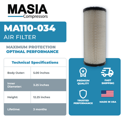 00521-060 Air Filter Compatible with Sullivan Palatek