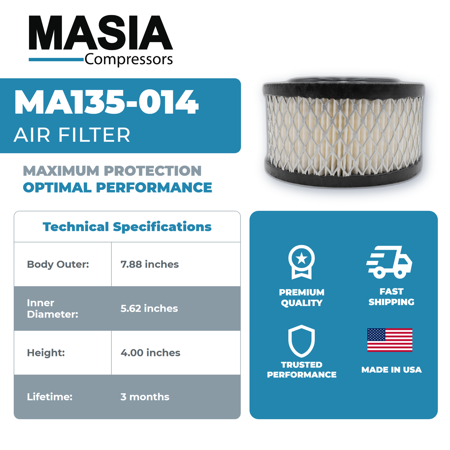 10B-30HP 8000 Hours Filter Kit (42445, 250025-525, 250034-112)