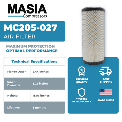 KC205-027 Air Filter Keltec Technolab