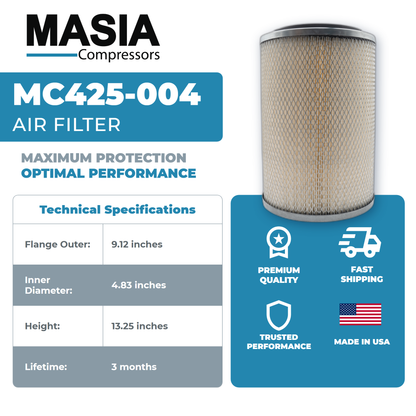 01900522 0009 Air Filter Compatible with Sullivan Palatek