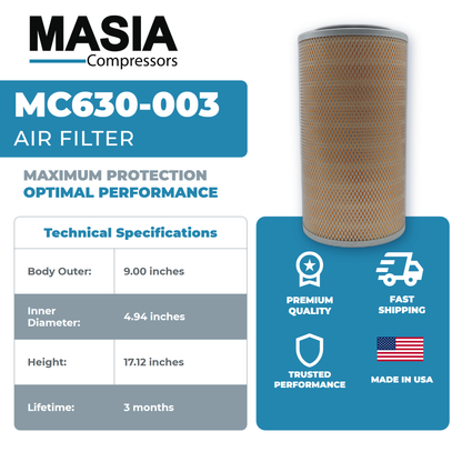 00521-110 Air Filter Compatible with Sullivan Palatek
