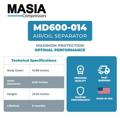S138D1467 Air/Oil Separator Compatible with United Air Filter
