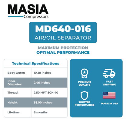 EMME-800 Air/Oil Separator Compatible with Motivair