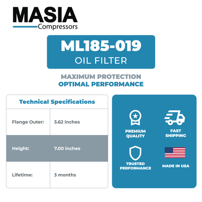 ML185-019 Oil Filter Masia Compressors