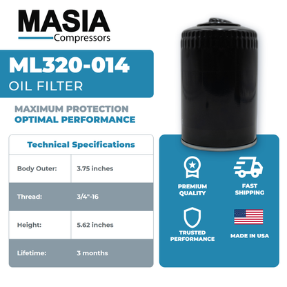 007.0115-0 Oil Filter Compatible with Schulz Compressor