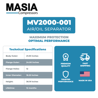 S138D0741 Air/Oil Separator Compatible with United Air Filter