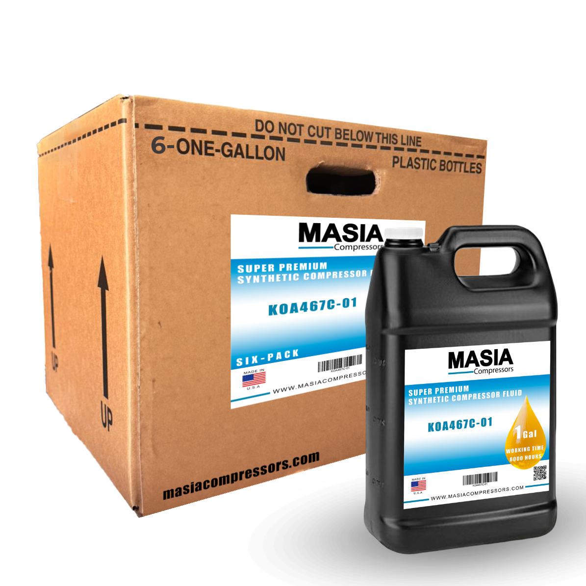 Aceite Gardner Denver Aeon 9000SP, paquete de 6 galones, 8000 horas, base PAO (28H109, ​​28H254)