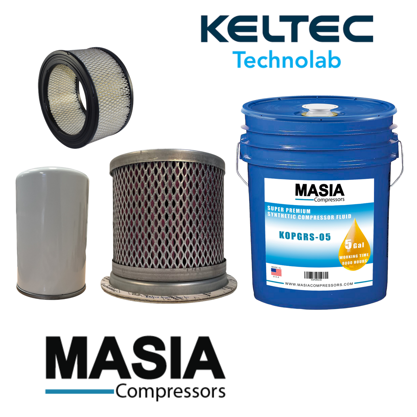 Kit de servicio Sullair para 10B-25HP - 042445, 250025-525, 250034-114, 250022-669
