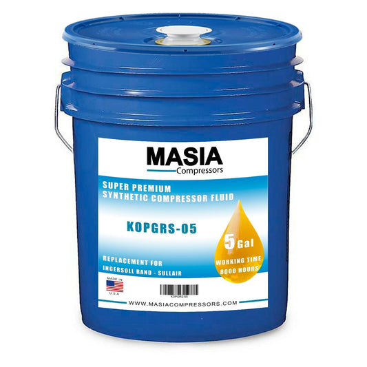 KOPGRS-05 Masia Compressors Lubricant, Synthetic Oil, Made in USA, 5-Gal