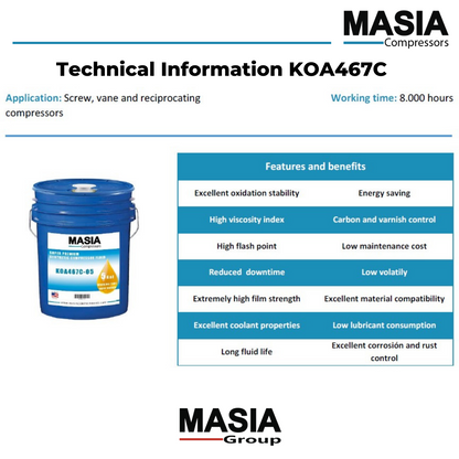 Kaeser S-460 Oil, 1 Gallon Jug, 8000 Hours PAO Base (9.5409.1, S-460-05)