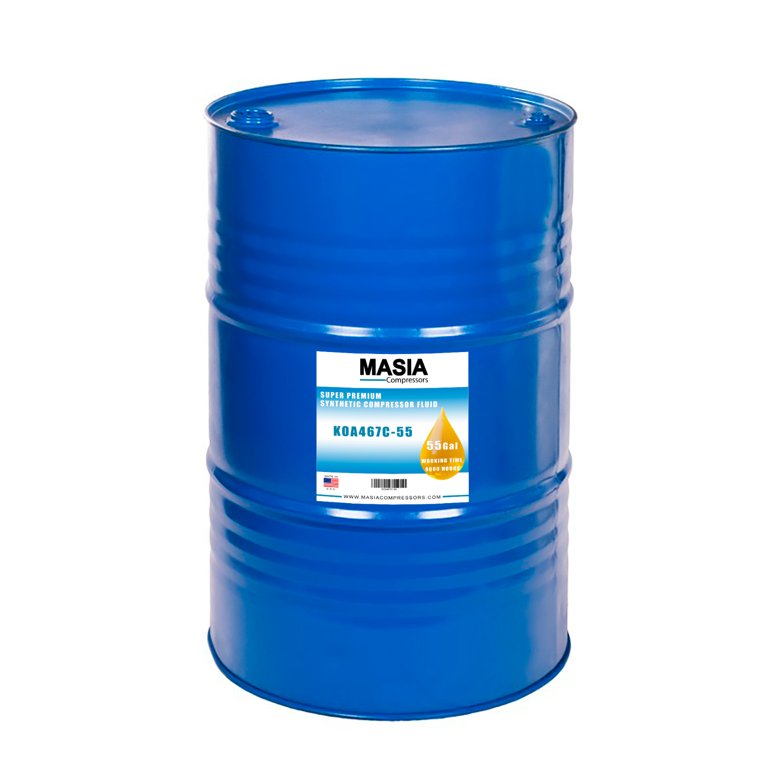 Casco Compressors Oil 46 Synthetic Lubricant 55 Gal Drum PAO Base