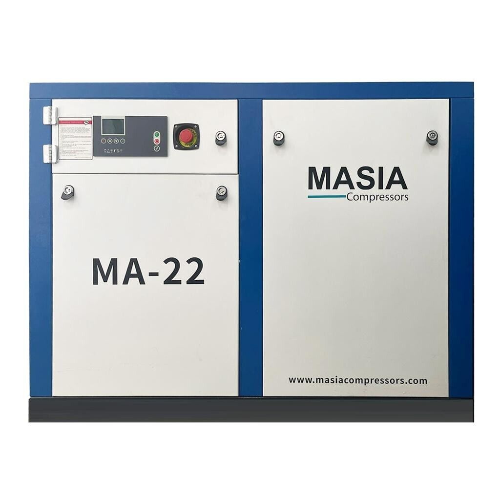 Masia 220V 30HP 3PH Compressor de ar de parafuso rotativo industrial 145 PSI 128CFM 10 Bar