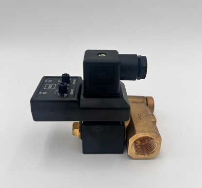 Timed Automatic Solenoid Drain Valve - G1/2 / 220V - Hardwire - Made in USA