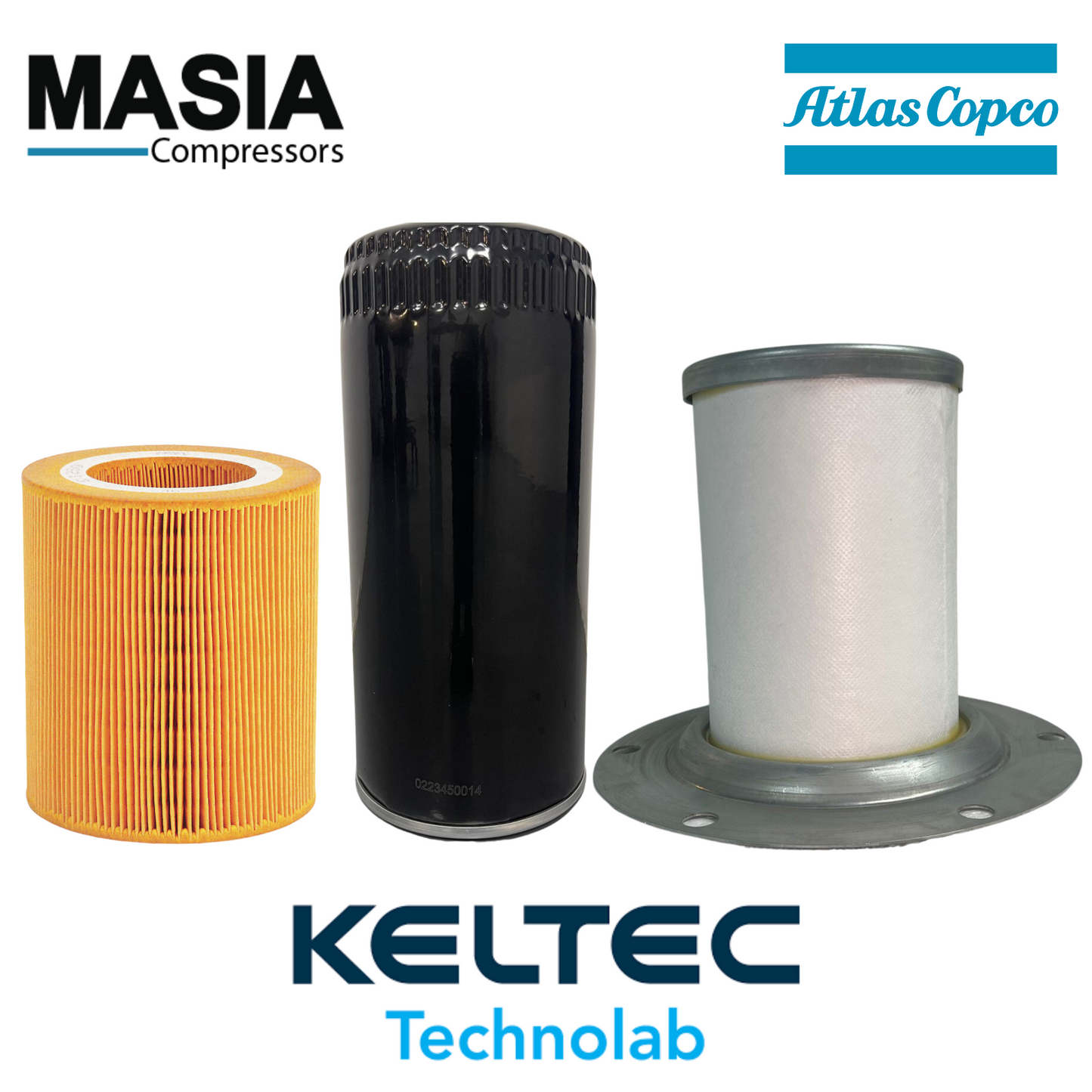 2901-1973-00 Kit de servicio Atlas Copco para GA-11 a GA-30FF - Lubricante de 5 galones