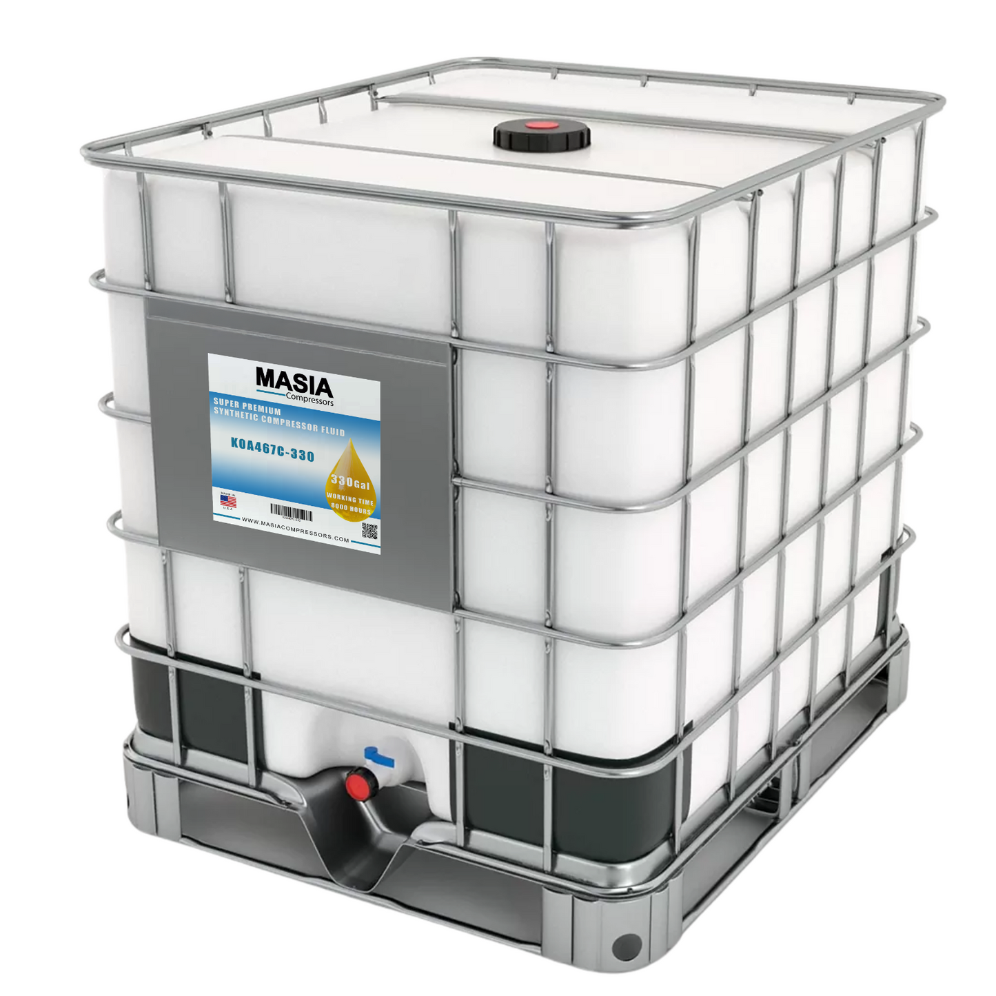 Lubricante Curtis RS 8000, contenedor de 330 galones, 8000 horas de uso, base PAO (FSC-8000)