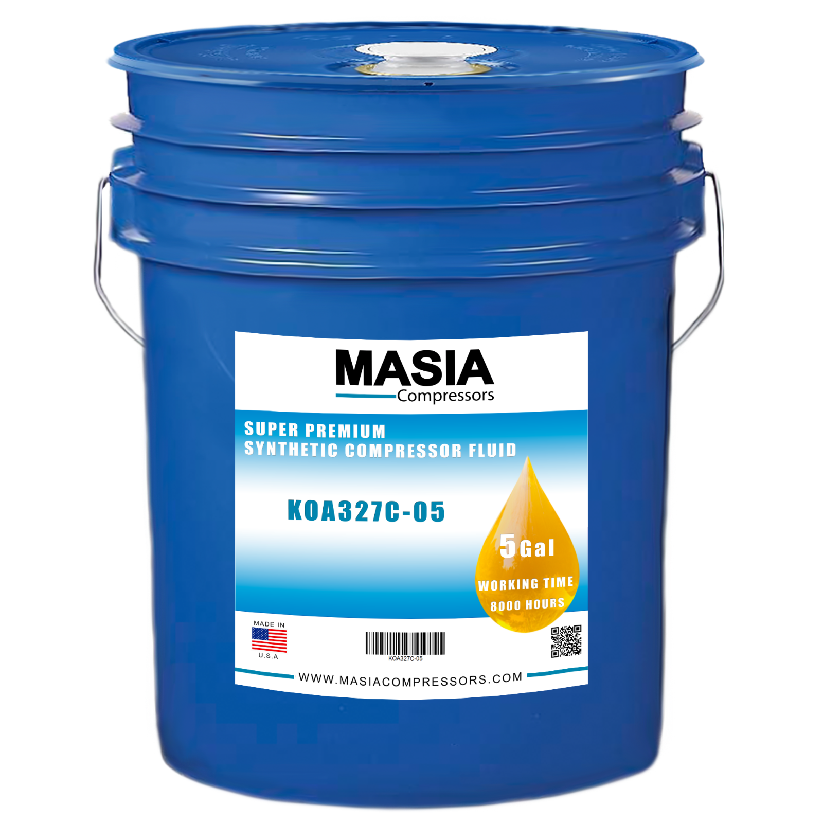 Summit SH-32 Synthetic Lubricant for Screw Compressor 5-Gal Pail PAO Base 8000 H