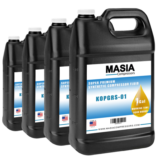 KOPGRS Masia Compressors Lubricant Made in USA Synthetic Oil 4 Gallon Case