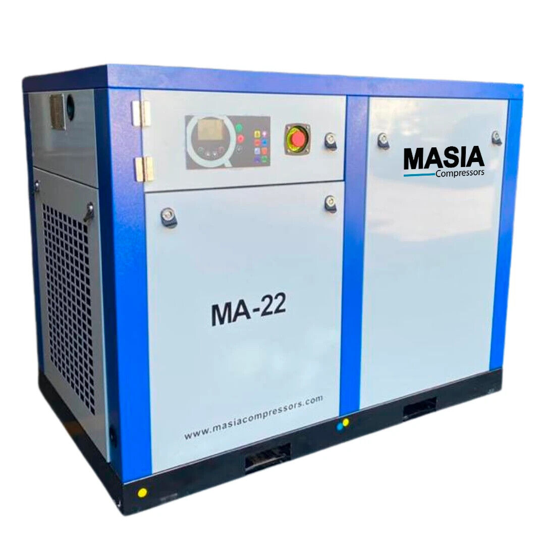 Masia 220V 30HP 3PH Compressor de ar de parafuso rotativo industrial 145 PSI 128CFM 10 Bar